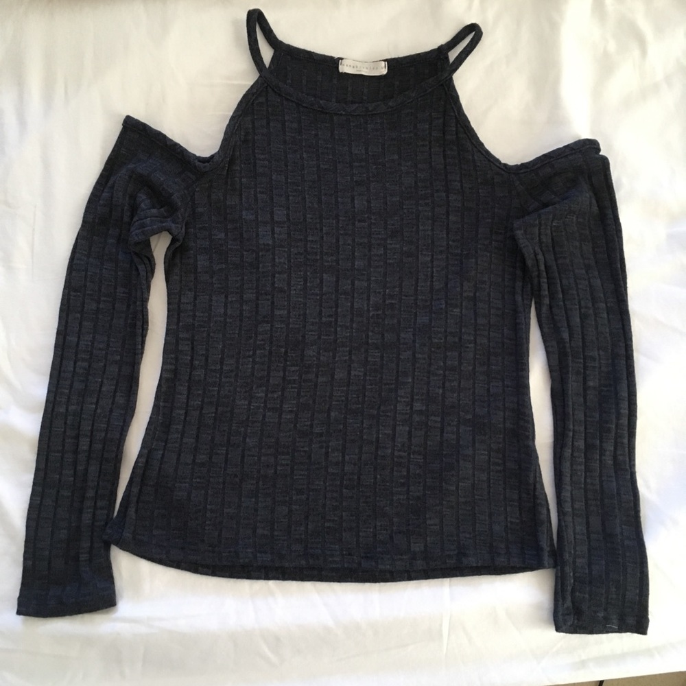 Cozy cold shoulder top